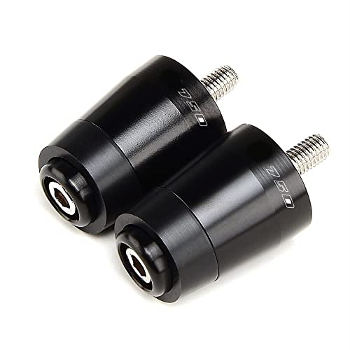 Für K&awasaki Z750 Z 750 2008 2009 2010 2011 2012 2013 2014 Motorrad CNC Lenkergriffe Lenkergriffenden Abdeckkappe Ausgewogene Stecker Griffteile(Schwarz) von XZGFZHY