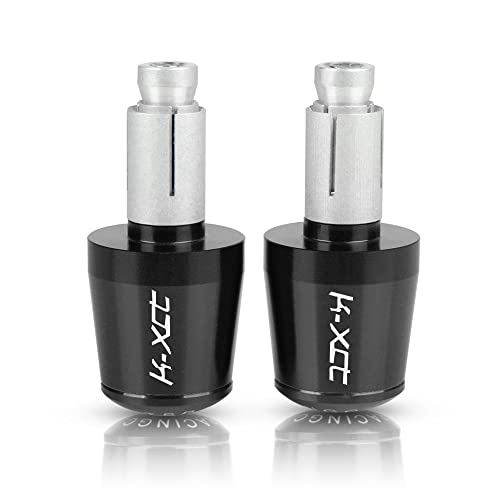 Für KYMCO K-XCT 125 300 400 NIKITA 200/300I Motorradgriffe Lenkergriffenden Stecker Abdeckkappe Ausgewogene Stecker CNC Aluminium Griffteile(Schwarz) von XZGFZHY