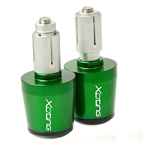 Für Kymco XCITING 250 300 350 400 400S 500 Motorradgriffe Lenkergriffenden Stecker Abdeckkappe Ausgewogene CNC Aluminium Griffteile(Grün) von XZGFZHY