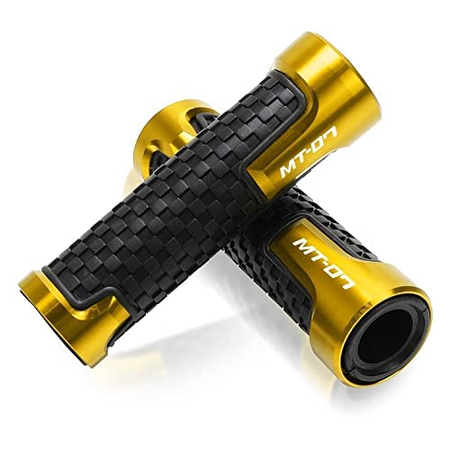 Für MT-07 MT 07 MT07 2015-2022 MT03 MT-03 MT01 MT-01 2005-2011 Motorrad-Handgriffe Lenker Anti-Rutsch-Lenker-Handgriff Griffteile(Gold) von XZGFZHY