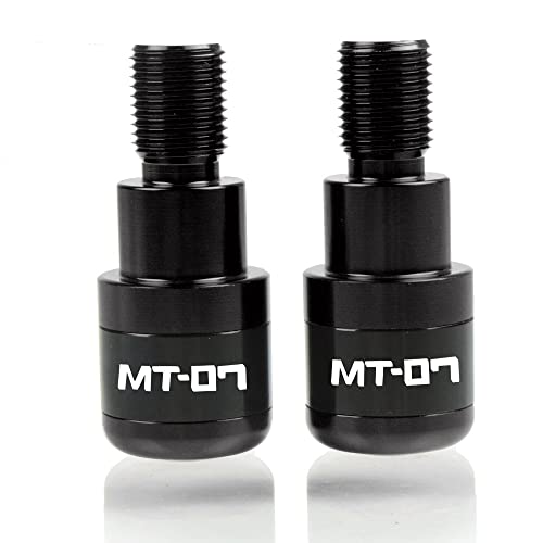 Für MT-07 MT07 2014 2015 2016 2017 2018 Motorradgriffe Lenkergriffenden Stecker Abdeckkappe Ausgewogene Stecker CNC Aluminium Griffteile(Schwarz) von XZGFZHY