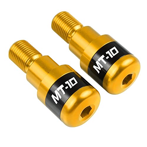 Für MT-10 FZ-10 FZ10 MT10 MT 10 2016 Motorradgriffe Lenkergriffenden Stecker Abdeckkappe Ausgewogene Stecker CNC Aluminium Griffteile(Gold) von XZGFZHY