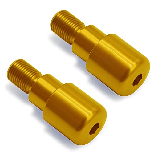Für MT-125 MT-07 FZ-07 MT-09 MT-10 FZ10 XJ6 2015 2016 2017 2018 Motorradgriffe Lenkergriffenden Stecker Abdeckkappe Ausgewogene Stecker CNC Aluminium Griffteile(Gold) von XZGFZHY