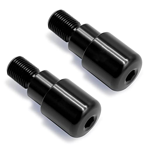 Für MT-125 MT-07 FZ-07 MT-09 MT-10 FZ10 XJ6 2015 2016 2017 2018 Motorradgriffe Lenkergriffenden Stecker Abdeckkappe Ausgewogene Stecker CNC Aluminium Griffteile(Schwarz) von XZGFZHY