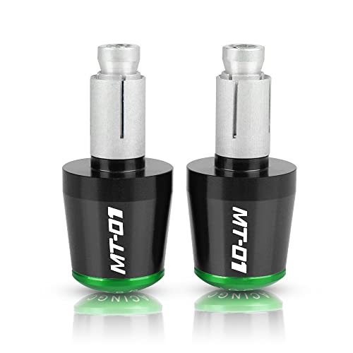 Für MT01 MT 01 MT-01 2004 2005 2006 2007-2009 Motorrad CNC Aluminium Griffe Lenker Griff Enden Stecker Abdeckkappe Ausgewogene Stecker Griffteile(Grün) von XZGFZHY