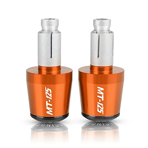 Für MT125 MT-125 MT 125 2014-2018 2015 2016 2017 XP530 Motorrad CNC Aluminium Griffe Lenker Griff Enden Stecker Abdeckkappe Ausgewogene Stecker Griffteile(Orange) von XZGFZHY