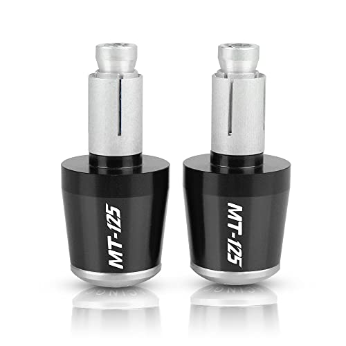 Für MT125 MT-125 MT 125 2014-2018 2015 2016 2017 XP530 Motorrad CNC Aluminium Griffe Lenker Griff Enden Stecker Abdeckkappe Ausgewogene Stecker Griffteile(Silber) von XZGFZHY
