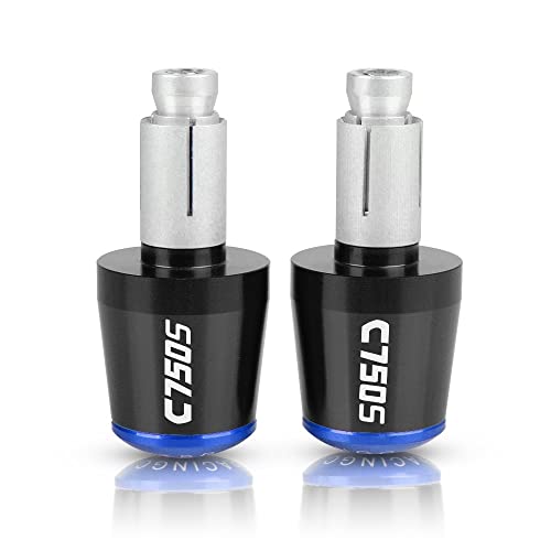 Für NC700X NC700S NC 750X NC 750S 2014 2015-2018 Motorradgriffe Lenkergriffenden Stecker Abdeckkappe Ausgewogene Stecker CNC Aluminium Griffteile(Blau) von XZGFZHY