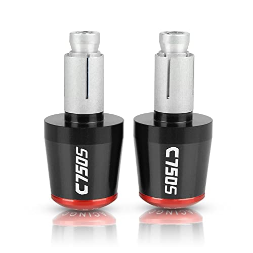 Für NC700X NC700S NC 750X NC 750S 2014 2015-2018 Motorradgriffe Lenkergriffenden Stecker Abdeckkappe Ausgewogene Stecker CNC Aluminium Griffteile(Rot) von XZGFZHY
