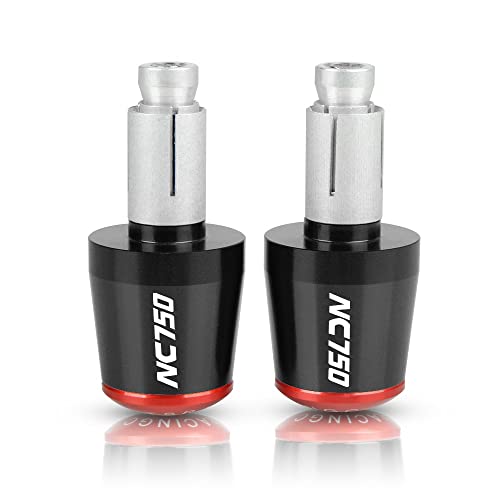 Für NC750 NC750S NC750X NC 750S/X 2014-2017 2015 Motorrad CNC Aluminium Griffe Lenker Griff Enden Stecker Abdeckkappe Ausgewogene Stecker Griffteile(Rot) von XZGFZHY