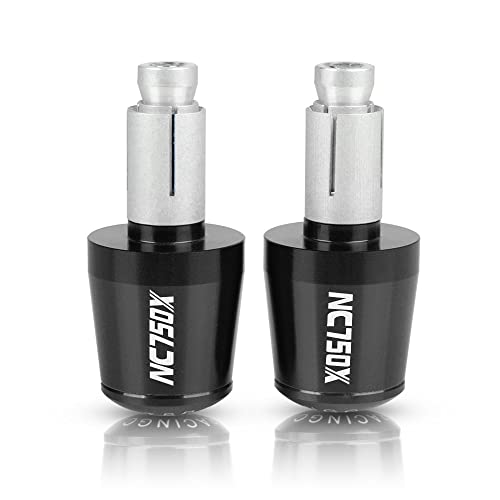Für NC750X NC 750X NC700 NC700X 2015 2016-2018 Motorradgriffe Lenkergriffenden Stecker Abdeckkappe Ausgewogene Stecker CNC Aluminium Griffteile(Schwarz) von XZGFZHY