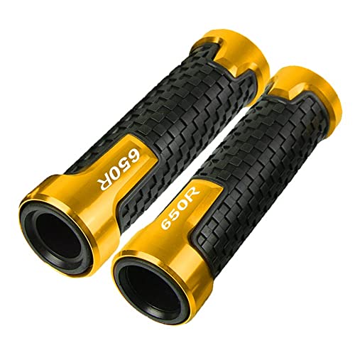 Für NINJA 650R ER6F 2009-2016 Motorradzubehör Handgriffe Lenker Anti-Rutsch-Lenker Handgriff Griffteile(Gold) von XZGFZHY