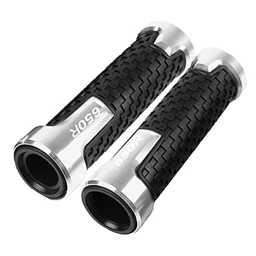 Für NINJA 650R ER6F 2009-2016 Motorradzubehör Handgriffe Lenker Anti-Rutsch-Lenker Handgriff Griffteile(Silber) von XZGFZHY
