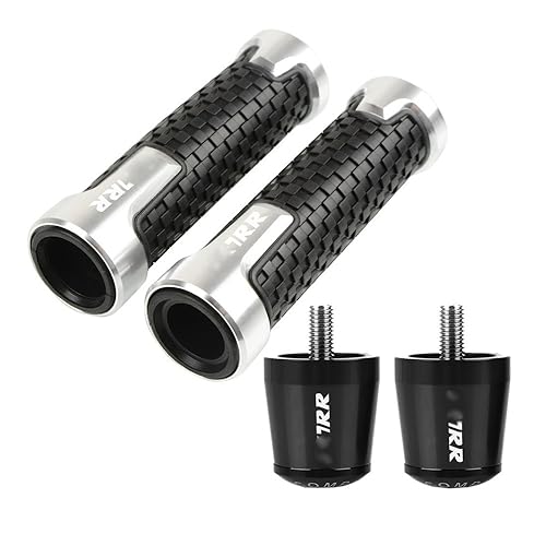 Für Ninja ZX-7 RR ZX7RR ZX 7RR 1989-2003 1990 1991 1992 1993 Motorrad Lenker Handgriffe Rutschfeste Lenkerkappe Endstopfen CNC Aluminium Zubehör Griffteile(Silber) von XZGFZHY