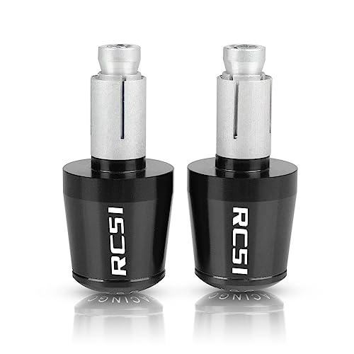 Für RC51 RC 51 RC-51 2000-2006 2001 2002 2003 2004 05 Motorrad CNC Aluminium Griffe Lenker Griff Enden Stecker Abdeckkappe Ausgewogene Stecker Griffteile(Schwarz) von XZGFZHY