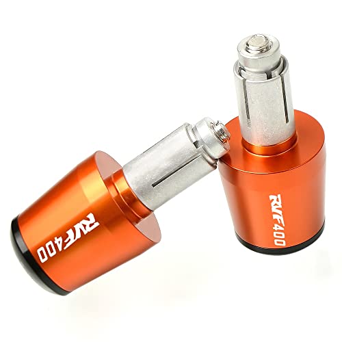 Für RVF400 RVF 400 NC35 NC 35 Motorrad CNC Aluminium Griffe Lenker Griffenden Stecker Abdeckkappe Ausgewogene Stecker Griffteile(Orange) von XZGFZHY