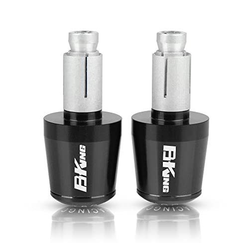 Für Suzuki B-King ABS BKING 2008 2009 2010 2011 2012 Motorradgriffe Lenkergriffenden Stecker Abdeckkappe Ausgewogene Stecker CNC Aluminium Griffteile(Schwarz) von XZGFZHY