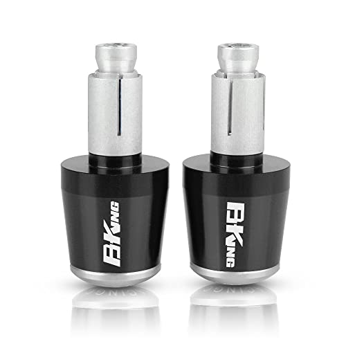 Für Suzuki B-King ABS BKING 2008 2009 2010 2011 2012 Motorradgriffe Lenkergriffenden Stecker Abdeckkappe Ausgewogene Stecker CNC Aluminium Griffteile(Silber) von XZGFZHY