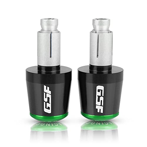 Für Suzuki BANDIT GSF 1250S 1250 1200 250 400 650 GSX650F Motorrad CNC Aluminium Griffe Lenker Griff Enden Stecker Abdeckkappe Ausgewogene Stecker Griffteile(Grün) von XZGFZHY