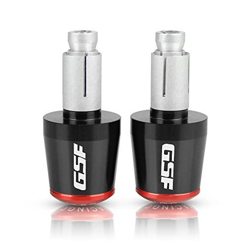 Für Suzuki BANDIT GSF 1250S 1250 1200 250 400 650 GSX650F Motorrad CNC Aluminium Griffe Lenker Griff Enden Stecker Abdeckkappe Ausgewogene Stecker Griffteile(Rot) von XZGFZHY