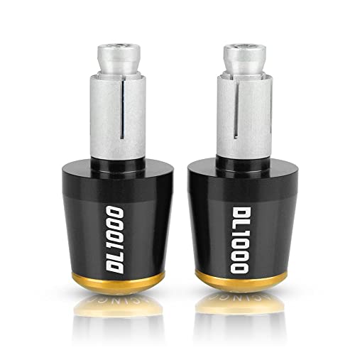 Für Suzuki DL1000/V-STROM DL 1000 2002-2016 2015 2014 Motorradgriffe Lenkergriffenden Stecker Abdeckkappe Ausgewogene Stecker CNC Aluminium Griffteile(Gold) von XZGFZHY