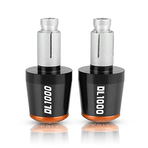 Für Suzuki DL1000/V-STROM DL 1000 2002-2016 2015 2014 Motorradgriffe Lenkergriffenden Stecker Abdeckkappe Ausgewogene Stecker CNC Aluminium Griffteile(Orange) von XZGFZHY