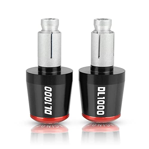 Für Suzuki DL1000/V-STROM DL 1000 2002-2016 2015 2014 Motorradgriffe Lenkergriffenden Stecker Abdeckkappe Ausgewogene Stecker CNC Aluminium Griffteile(Rot) von XZGFZHY