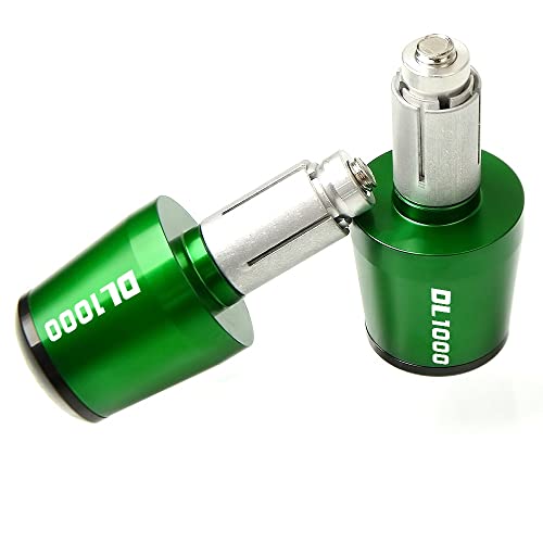 Für Suzuki DL1000 DL 1000 V-STROM VSTROM Motorrad CNC Aluminium Griffe Lenker Griffenden Stecker Abdeckkappe Ausgewogene Stecker Griffteile(Grün) von XZGFZHY