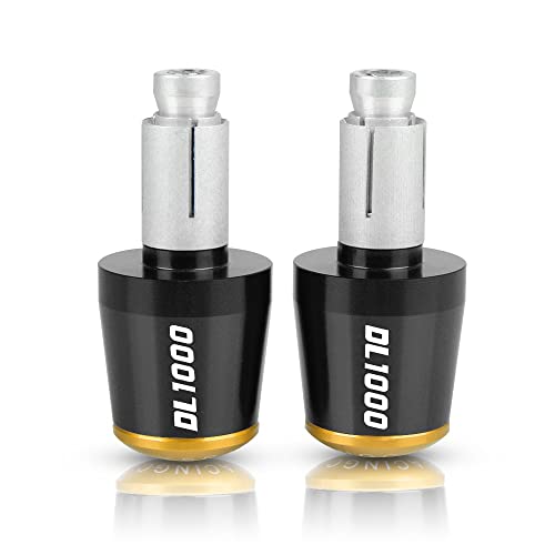 Für Suzuki DL1000 DL 1000 V-Strom 2013-2017 2014 2015 Motorrad CNC Aluminium Griffe Lenker Griff Enden Stecker Abdeckkappe Ausgewogene Stecker Griffteile(Gold) von XZGFZHY
