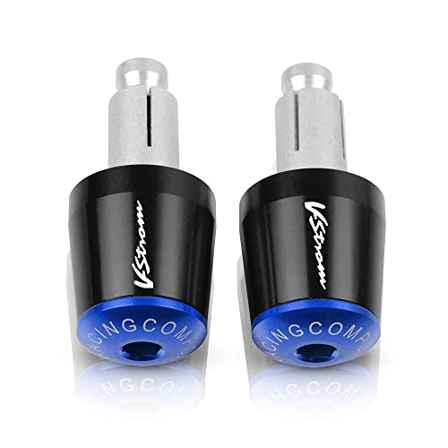 Für Suzuki DL250 DL650 DL1000 V-STROM VSTROM DL 250 650 1000 Motorradgriffe Lenkergriffenden Stecker Abdeckkappe Ausgewogene Stecker CNC Aluminium Griffteile(Blau) von XZGFZHY