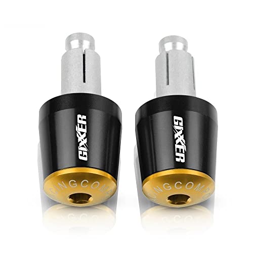Für Suzuki GIXXER 150 155 250 150SF 250SF Motorradgriffe Lenkergriffenden Stecker Abdeckkappe Ausgewogene Stecker CNC Aluminium Griffteile(Gold) von XZGFZHY