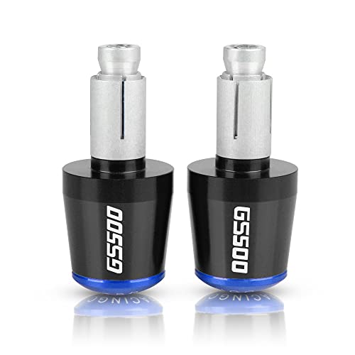 Für Suzuki GS 500 GS500 1989-2008 1996 1997 1998 1999 2000 2001 2002 2003 Motorrad CNC Aluminium Griffe Lenker Griff Enden Stecker Abdeckkappe Ausgewogene Stecker Griffteile(Blau) von XZGFZHY