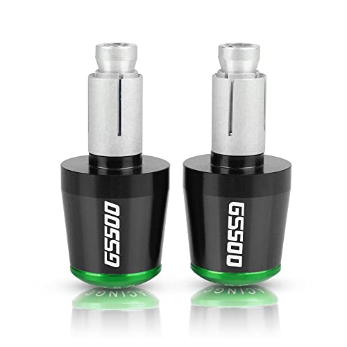 Für Suzuki GS 500 GS500 1989-2008 1996 1997 1998 1999 2000 2001 2002 2003 Motorrad CNC Aluminium Griffe Lenker Griff Enden Stecker Abdeckkappe Ausgewogene Stecker Griffteile(Grün) von XZGFZHY