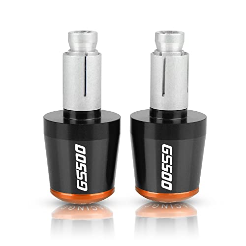 Für Suzuki GS500 GS 500 1989-2008 1990 1991 1992 Motorrad CNC Aluminium Griffe Lenker Griff Enden Stecker Abdeckkappe Ausgewogene Stecker Griffteile(Orange) von XZGFZHY