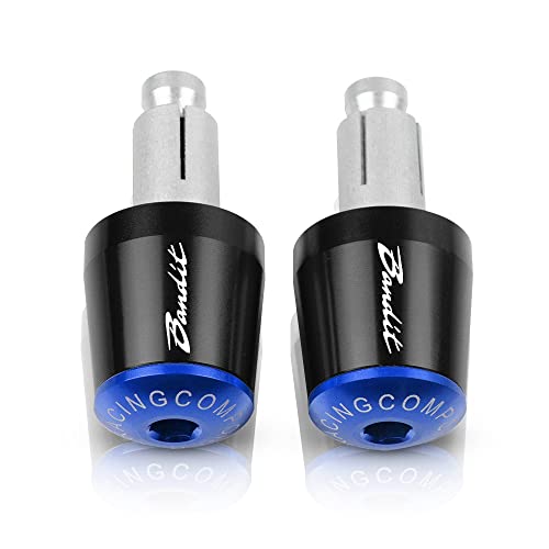 Für Suzuki GSF 250 400 1200 1250 600 600S 650 650S 650N Motorradgriffe Lenkergriffenden Stecker Abdeckkappe Ausgewogene CNC Aluminium Griffteile(Blau) von XZGFZHY