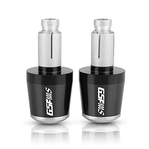 Für Suzuki GSF 600S SX BANDIT GSF600S GSF600 1996-1999 1998 Motorrad CNC Aluminium Griffe Lenker Griff Enden Stecker Abdeckkappe Ausgewogene Stecker Griffteile(Silber) von XZGFZHY