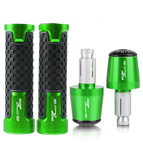 Für Suzuki GSF250 BANDIT 2021 2020 2019 2018 2017 7/8 '' 22 Mm Motorrad-Handgriffe Lenker Anti-Rutsch-Lenker Handgriffenden Stecker Griffteile(Grün) von XZGFZHY