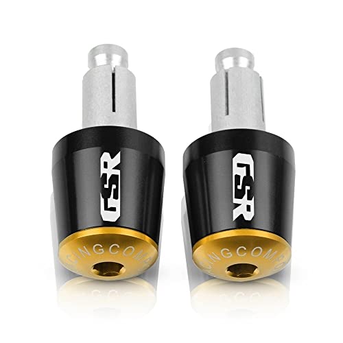 Für Suzuki GSR 600 400 750 GSR750 GSR600 GSR400 Motorradgriffe Lenkergriffenden Stecker Abdeckkappe Ausgewogene CNC Aluminium Griffteile(Gold) von XZGFZHY