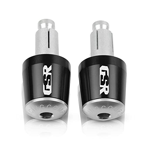 Für Suzuki GSR 600 400 750 GSR750 GSR600 GSR400 Motorradgriffe Lenkergriffenden Stecker Abdeckkappe Ausgewogene CNC Aluminium Griffteile(Silber) von XZGFZHY
