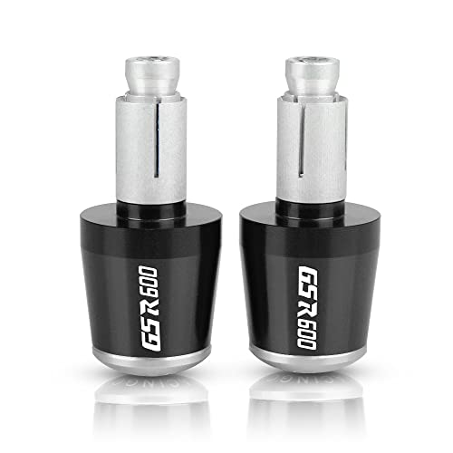 Für Suzuki GSR600 GSR 600 2006-2019 2018 2017 2016 Motorrad CNC Aluminium Griffe Lenker Griff Enden Stecker Abdeckkappe Ausgewogene Stecker Griffteile(Silber) von XZGFZHY