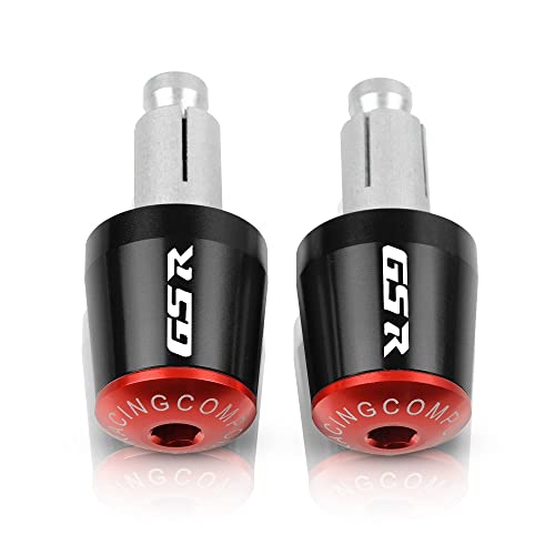 Für Suzuki GSR600 GSR750 GSR400 GSR250/S/F GSR 600 750 400 250Motorradgriffe Lenkergriffenden Stecker Abdeckkappe Ausgewogene CNC Aluminium Griffteile(Rot) von XZGFZHY
