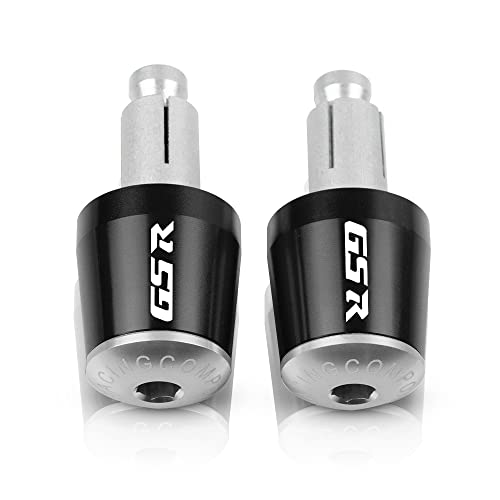 Für Suzuki GSR600 GSR750 GSR400 GSR250/S/F GSR 600 750 400 250Motorradgriffe Lenkergriffenden Stecker Abdeckkappe Ausgewogene CNC Aluminium Griffteile(Silber) von XZGFZHY
