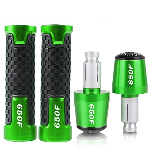 Für Suzuki GSX650F GSX 650F GSX650 F 2008-2022 7/8 '' 22 Mm Motorrad-Handgriffe Lenker Anti-Rutsch-Lenker Handgriffenden Stecker Griffteile(Grün) von XZGFZHY