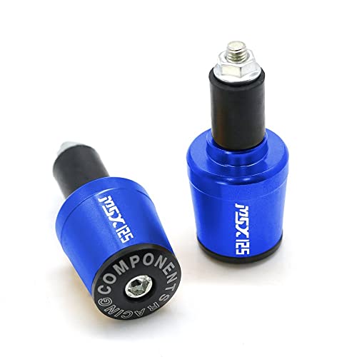 Für Suzuki MSX125 GSR600 GSXR600 GSR750 SV650 Motorrad Universal CNC Lenkergriffe Lenkergriffenden Abdeckkappe Ausgewogene Stecker Griffteile(Blau) von XZGFZHY