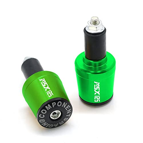 Für Suzuki MSX125 GSR600 GSXR600 GSR750 SV650 Motorrad Universal CNC Lenkergriffe Lenkergriffenden Abdeckkappe Ausgewogene Stecker Griffteile(Grün) von XZGFZHY