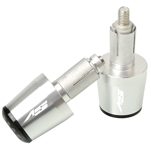 Für Suzuki SV650 SV 650 S SV1000 SV 1000 Motorrad CNC Aluminium Griffe Lenker Griff Enden Stecker Abdeckkappe Ausgewogene Stecker Griffteile(Silber) von XZGFZHY