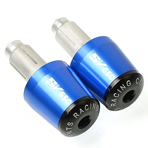 Für Suzuki SV650 SV650S SV650X Motorradgriffe Lenkergriffenden Stecker Abdeckkappe Ausgewogene CNC Aluminium Griffteile(Blau) von XZGFZHY
