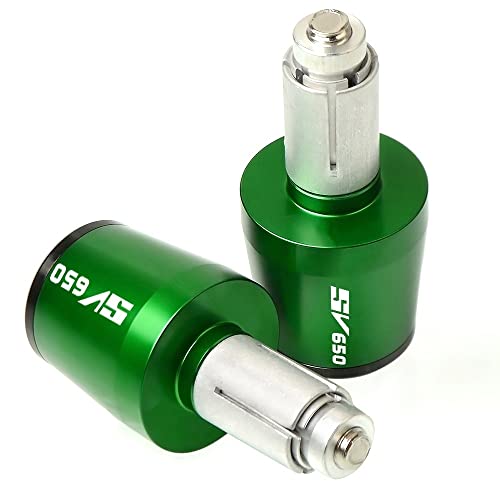 Für Suzuki SV650 SV650S SV650X Motorradgriffe Lenkergriffenden Stecker Abdeckkappe Ausgewogene CNC Aluminium Griffteile(Grün) von XZGFZHY