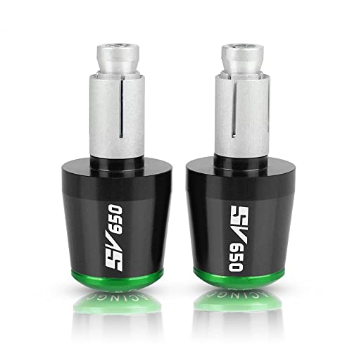 Für Suzuki SV650 SV650X 2016-2021 SV 650 X 2018 2019 2020 2021 Motorrad CNC Aluminium Griffe Lenker Griff Enden Stecker Abdeckkappe Ausgewogene Stecker Griffteile(Grün) von XZGFZHY