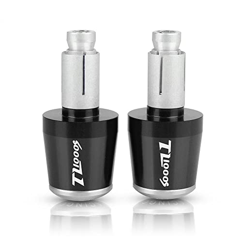 Für Suzuki TL1000S TL 1000S 1997-2001 1998 1999 2000 TL 1000 SR Motorrad CNC Aluminium Griffe Lenker Griffenden Stecker Abdeckkappe Ausgewogene Stecker Griffteile(Silber) von XZGFZHY